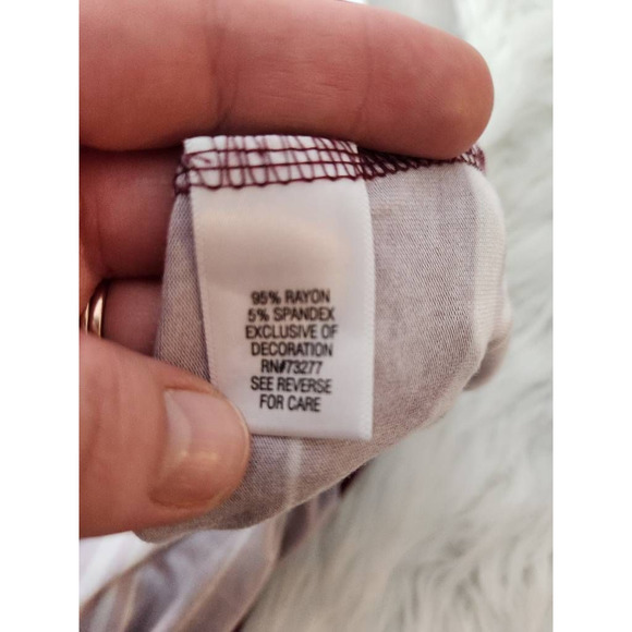 A: Glow Womens A‎ Line Dress Red Striped Stretch Maxi Sleeveless Maternity M New - Picture 6 of 7